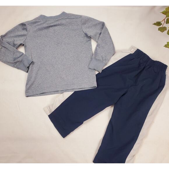 Nike Toddler Boys Outfit 24M 2T Long Sleeve Dri-fit Shirt Wind Pants Play Cond - Picture 5 of 7